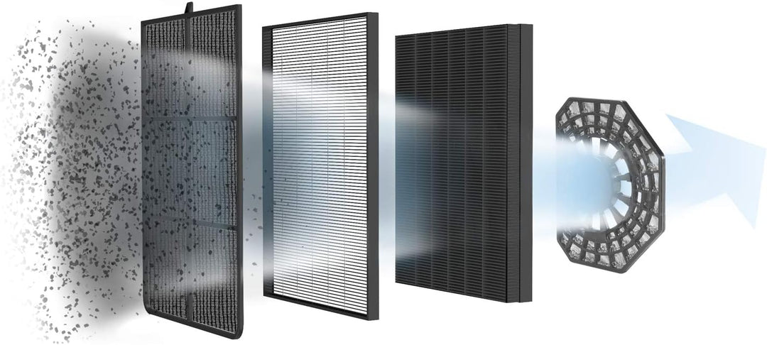 Rowenta XD6231 Pure Air Ersatzfilter | Filter für die Modelle PU3040 und PU3080 | Schwarz