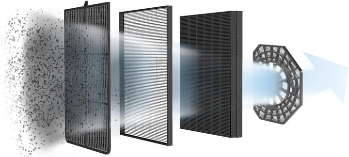 Rowenta XD6231 Pure Air Ersatzfilter | Filter für die Modelle PU3040 und PU3080 | Schwarz