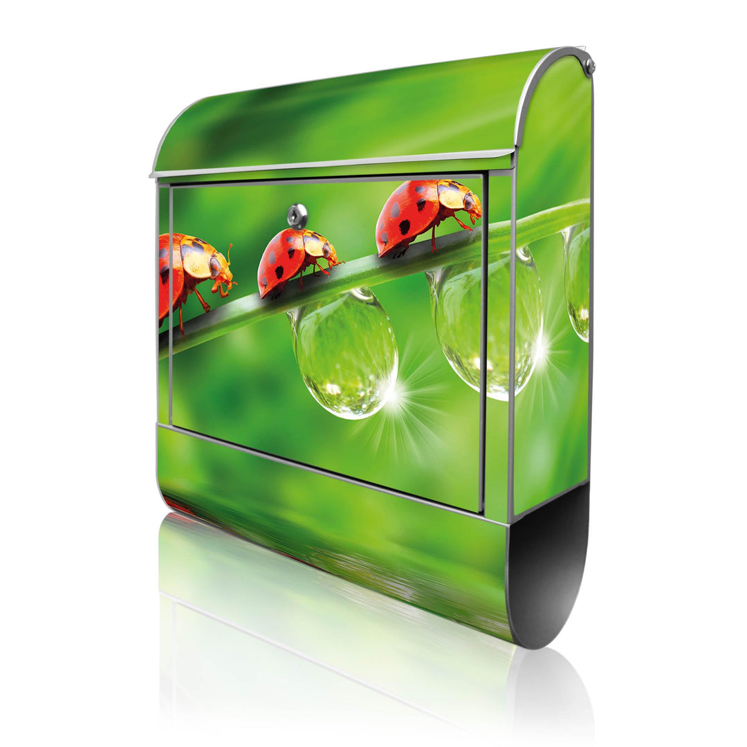 banjado® Design Briefkasten mit Motiv Für Jeden Einen 39x47x14cm &amp; 2 Schlüssel - Briefkasten Stahl S