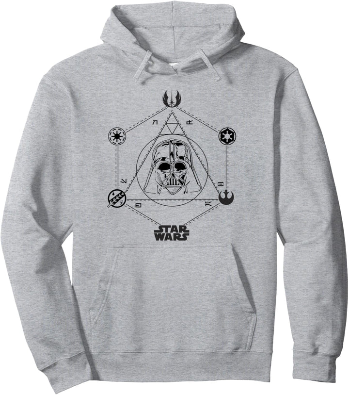 Star Wars Darth Vader Helmet Geometric Circle Poster Pullover Hoodie