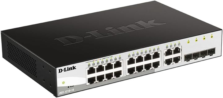 D-Link DGS-1210-16 16-Port Smart Gigabit Switch (12 x 10/100/1000 Mbit/s TP (RJ-45) Ports und 4x Min