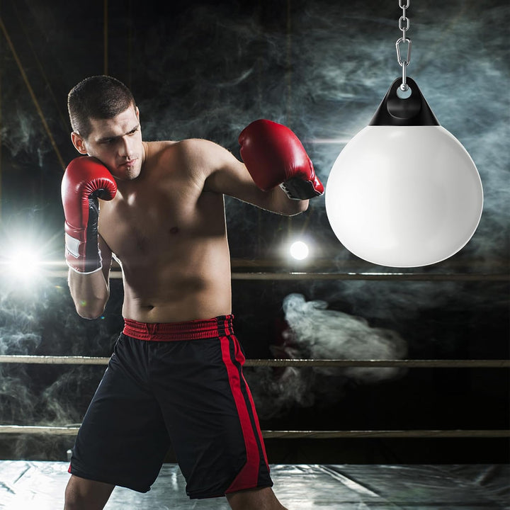 COSTWAY Ø45cm/55cm Wasserboxsack, 50 kg/80kg Boxing Punching Bag mit Verstellbarer Metallkette, Sich