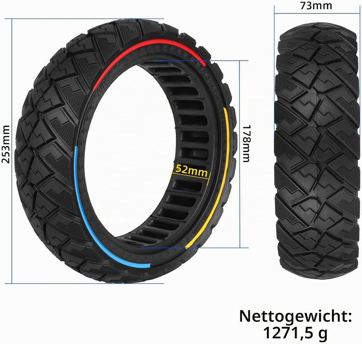 70/60-7,5 Vollreifen für Segway ZT3 Pro D/ZT3 Pro E/ZT3Pro, für Ninebot MAX G3 D Elektroroller Ersat