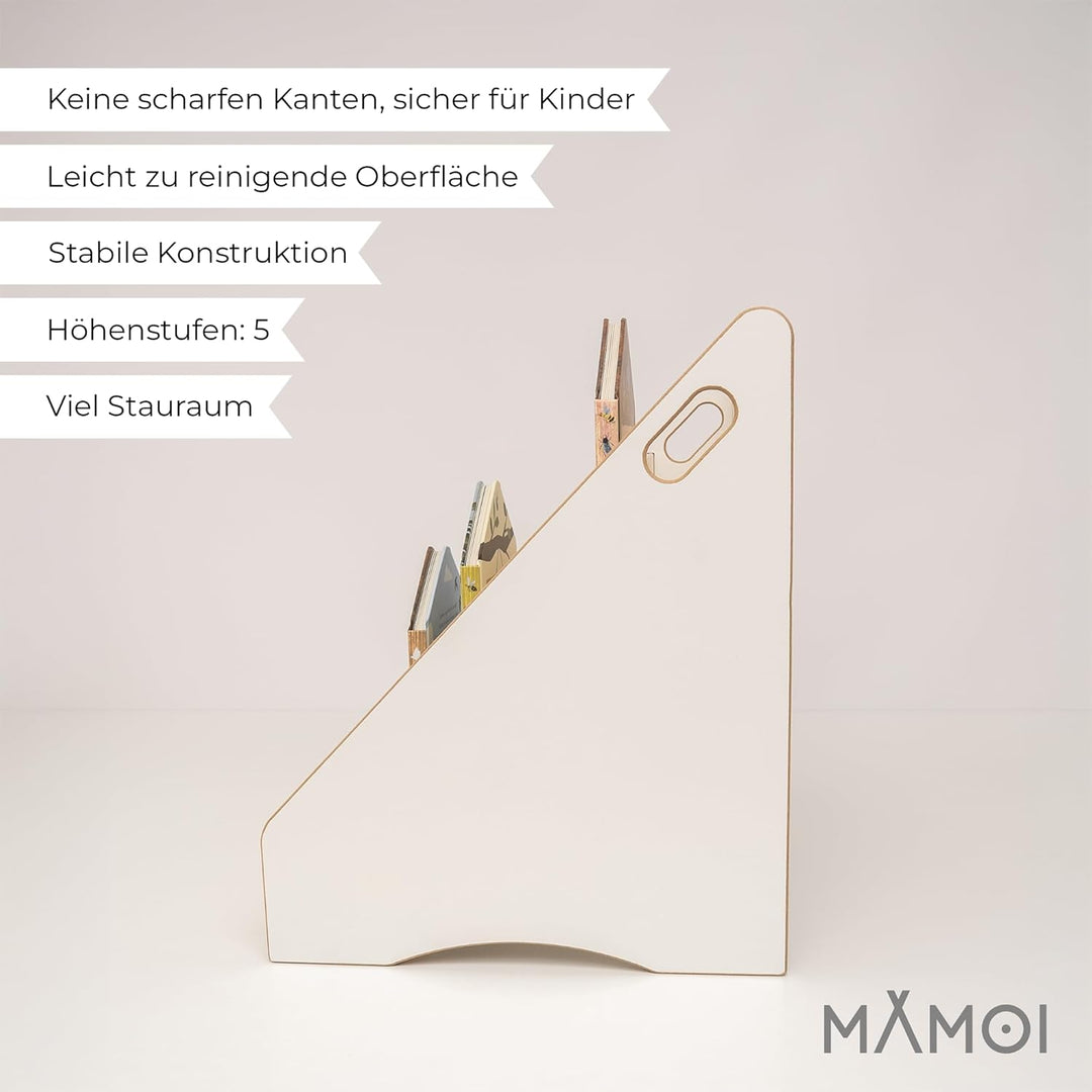 MAMOI® Bücherregal Kinder personalisiert mit Name – Kinderregal, Bücher-Organizer für Kinderzimmer M