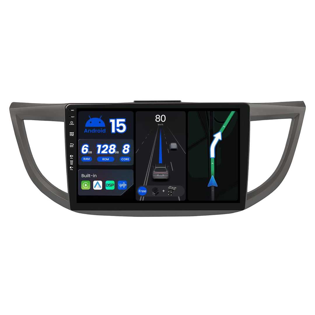 [6G+128G] - Android 12 IPS Autoradio Passt für Honda CRV (2012-2016) - Kabellos CarPlay/Android Auto