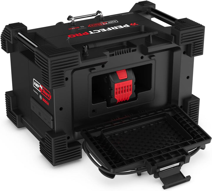 PerfectPro Baustellenradio ROCKHART 18V, AMPShare - Powered by Bosch Professional, DAB+ und FM, Blue
