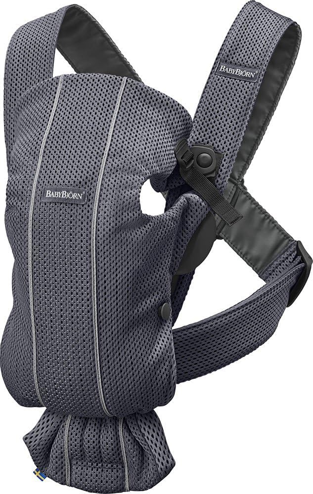 BabyBjörn Babytrage Mini, 3D-Netzstoff, Anthrazitgrau 3D-Netzstoff Anthrazitgrau, 3D-Netzstoff Anthr