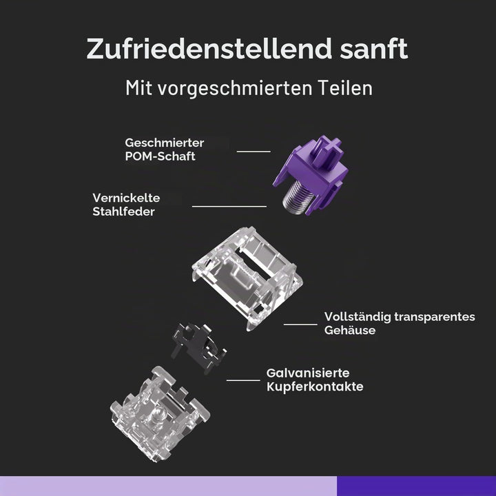 GLORIOUS Mako Taktile Mechanische Tastaturschalter (110x) 5-Pin, Lubed