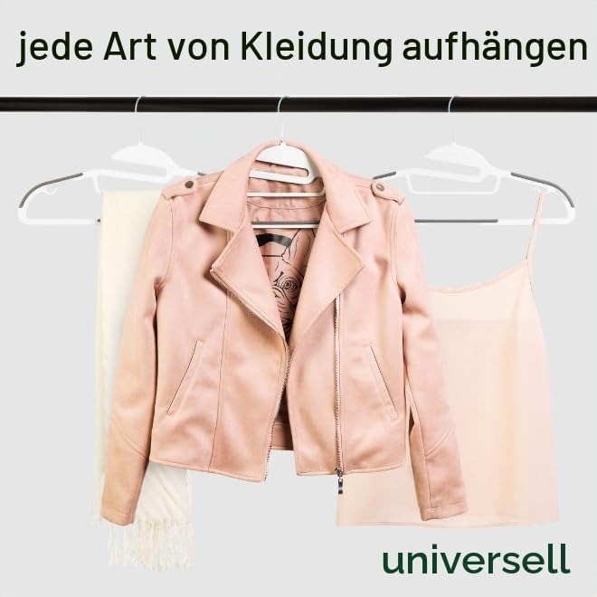 OGIVO Kunststoff Kleiderbügel – 20 er Set - rutschfest Bügel für Ihren Garderobe - kleine Stange für