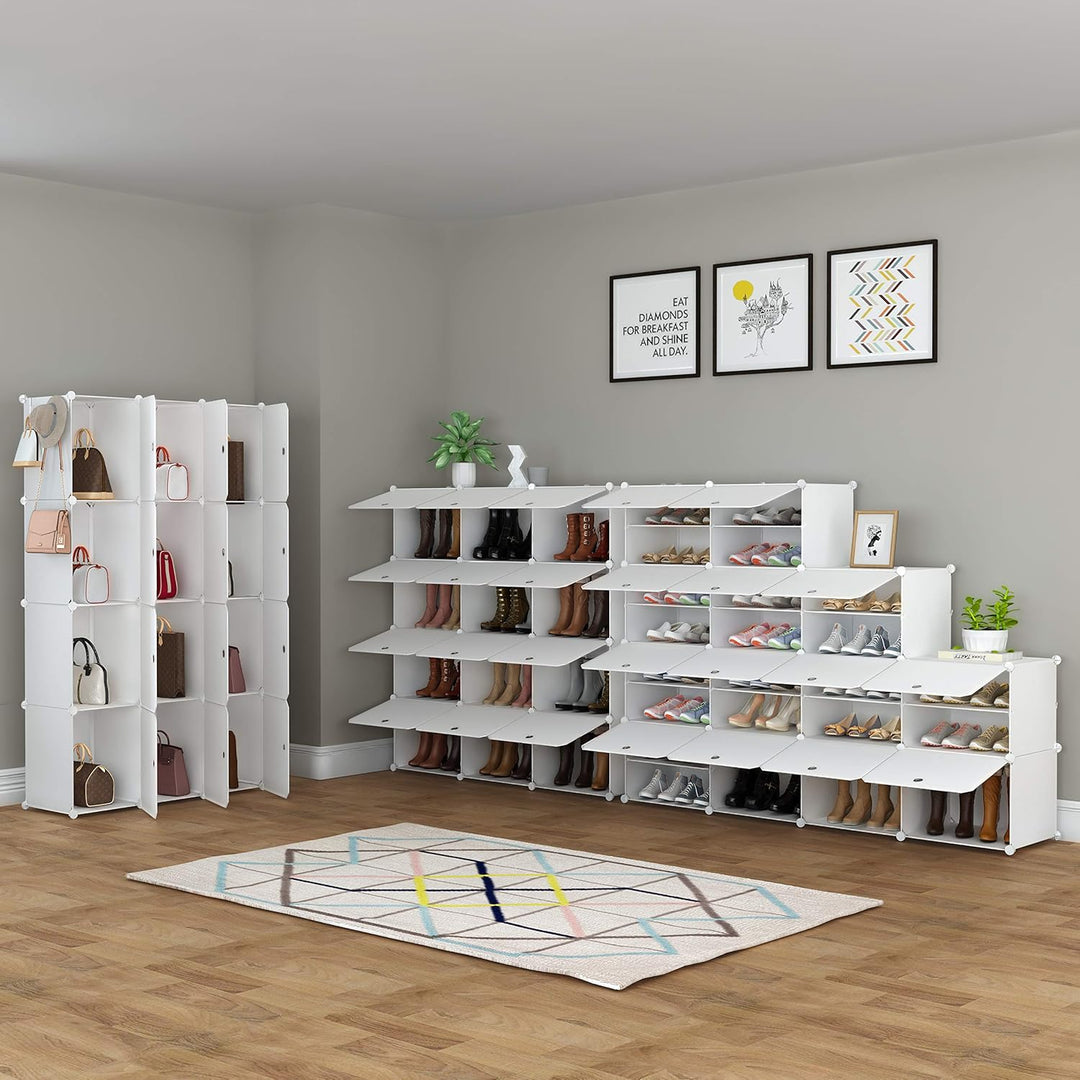 HOMIDEC Schuhregal, 7-stufiger Schuhschrank Schuhaufbewahrung für 42 Paar Schuhe und Stiefel, Kunsts