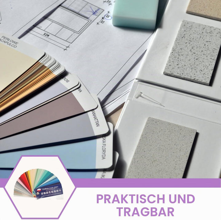 Hemobllo Farbfächer 83 Farben 9,5 cm – Farbkarte für Wandfarbe, Lacke &amp; DIY Renovierung, wasserabwei