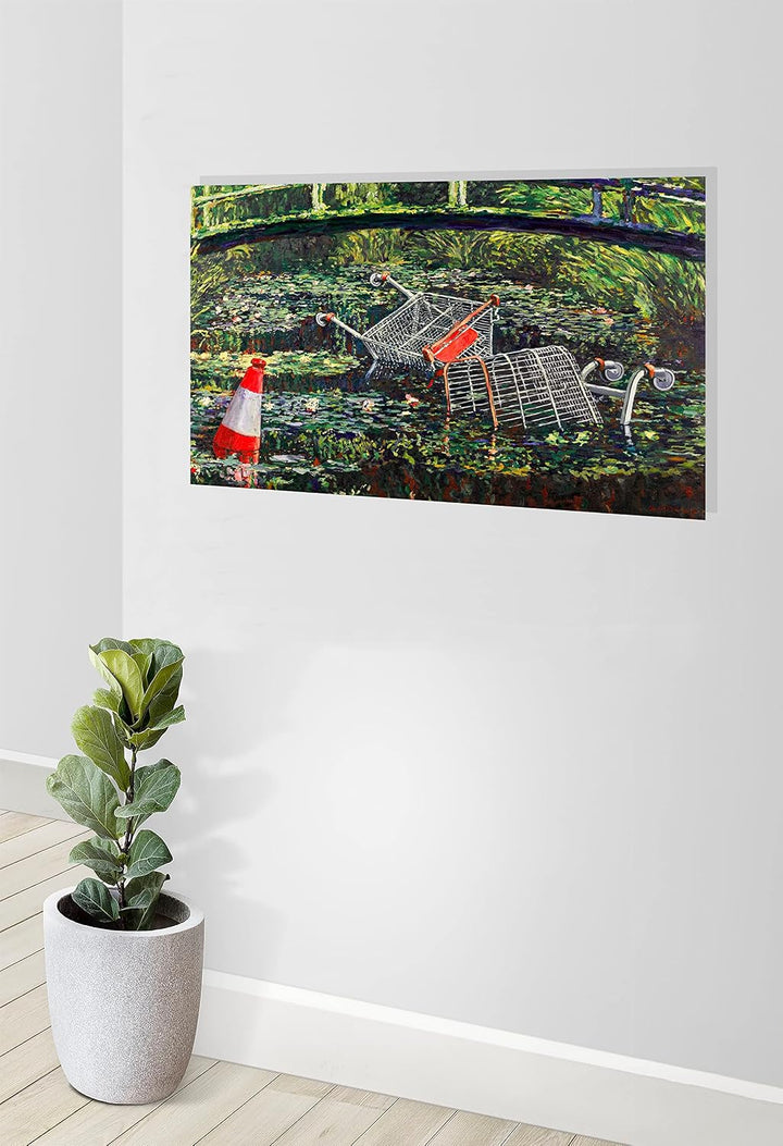 Banksy Show Me The Monet By Banksy Leinwanddruck, gerahmt, Wandkunst, Heimbüro, Arbeit, Kunstwerk, G