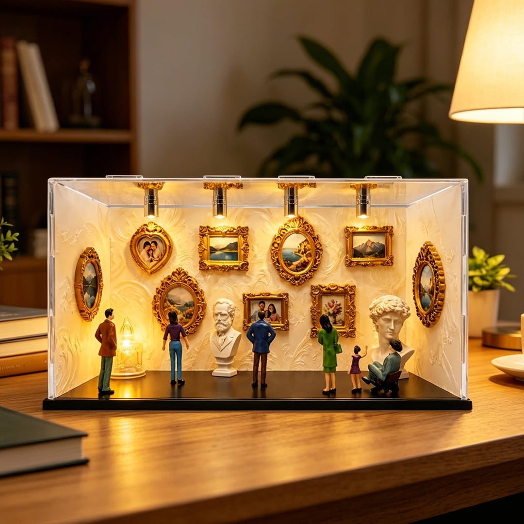 DIY Mini Museum Silhouettenbox mit Licht, Shadow Box Bilderrahmen Set, Museum of us, Foto Erinnerung