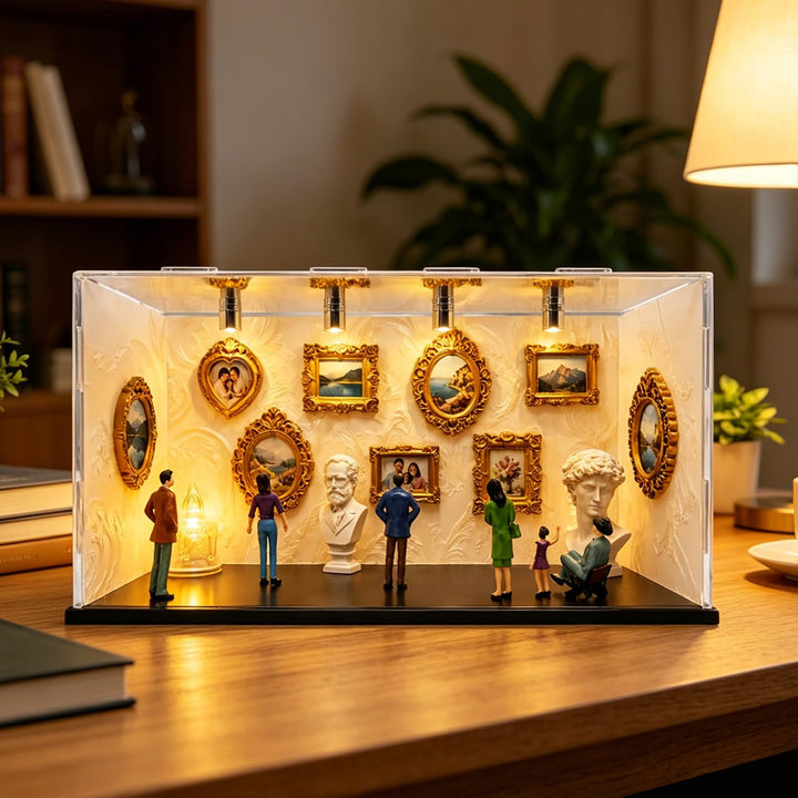 DIY Mini Museum Silhouettenbox mit Licht, Shadow Box Bilderrahmen Set, Museum of us, Foto Erinnerung