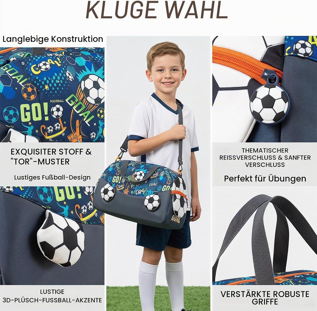 Sporttasche Kinder, Schwimmtasche Jungen Mädchen, 45x20x24cm Weekender Reisetasche, Niedlicher Outdo