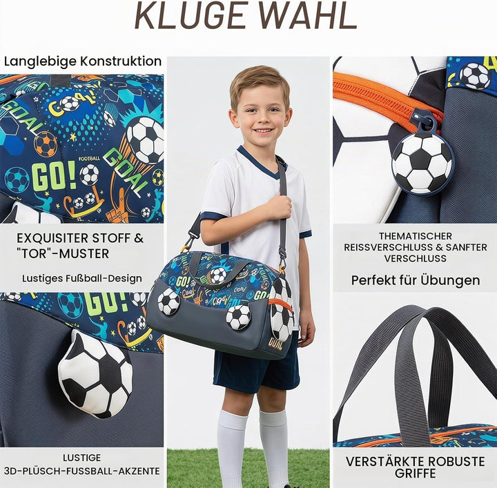 Sporttasche Kinder, Schwimmtasche Jungen Mädchen, 45x20x24cm Weekender Reisetasche, Niedlicher Outdo