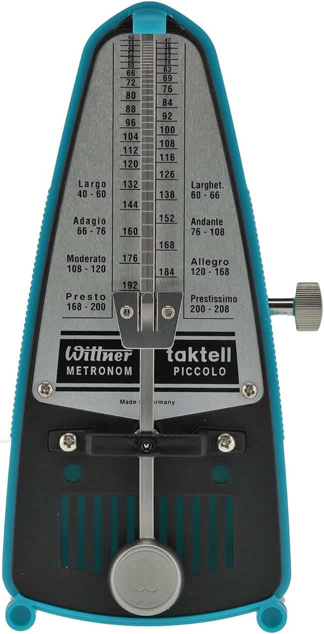 Wittner Metronom 830 391 Kunststoffgehäuse ohne Glocke Taktell Piccolo türkis türkis Single, türkis