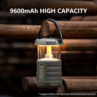 MIFA WildCamping Bluetooth Lautsprecher mit Camping Lampe, Bluetooth 5.3 20 Watt HiFi Sound, IP67 wa