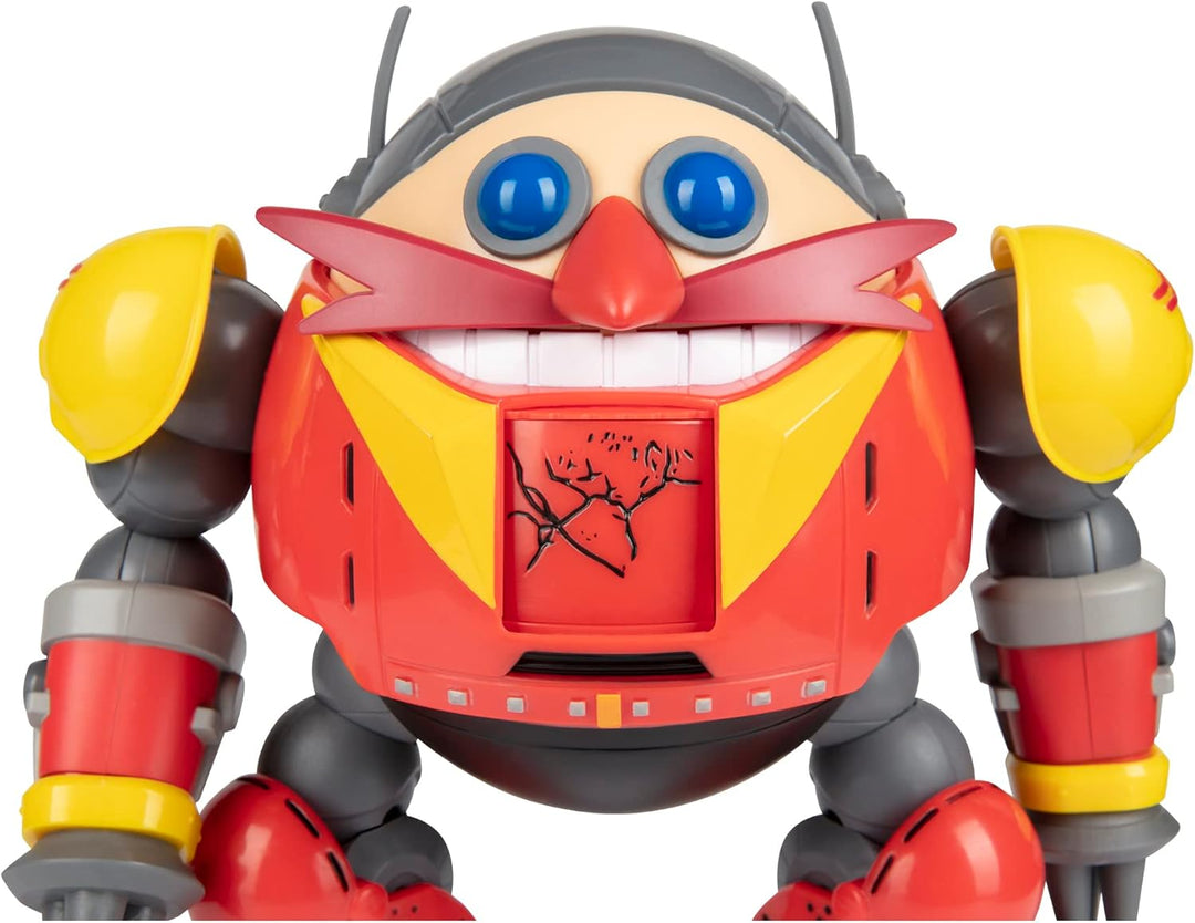 Riesen Dr. Eggmann Roboter 22cm Battle Set mit exklusiver 6cm Sonic Figur (Eggman mit Funktion) Rot,