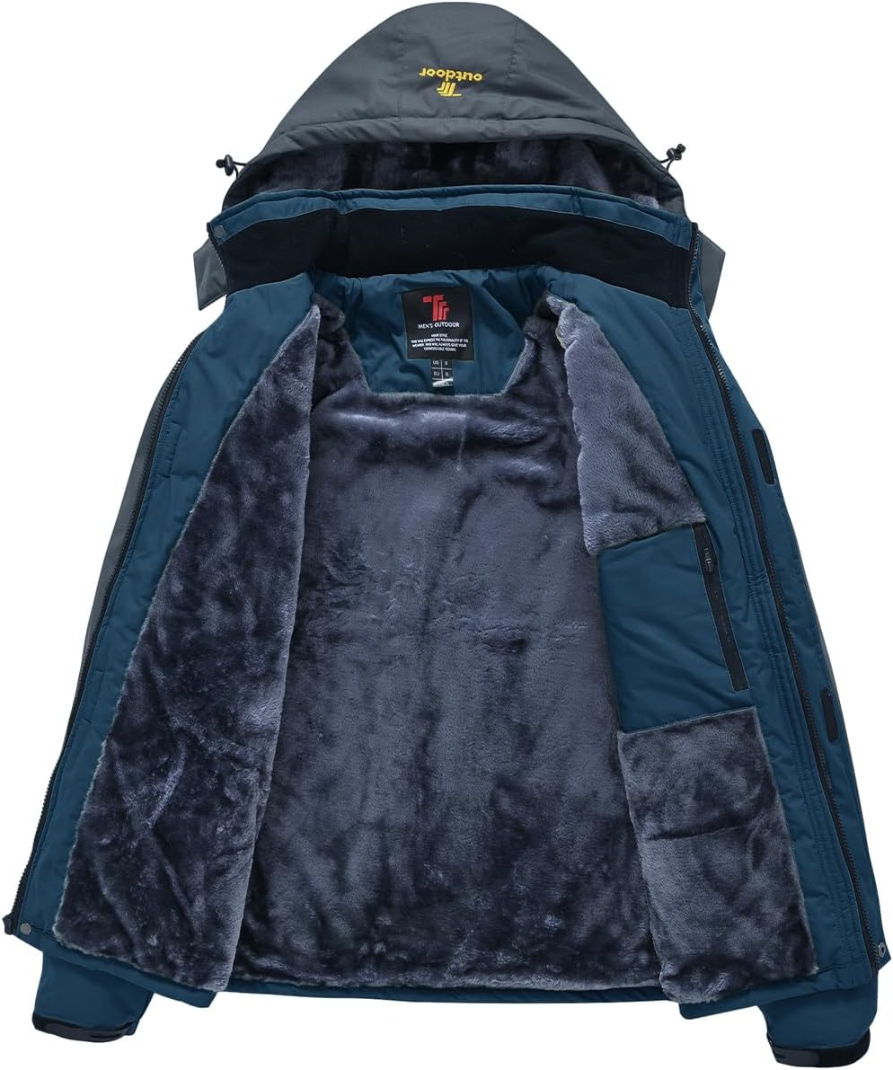 Herren Winter Fleecejacke Warm Jacke Softshelljacke Atmungsaktiv Outdoor Skijacke Winddichte Wasserd