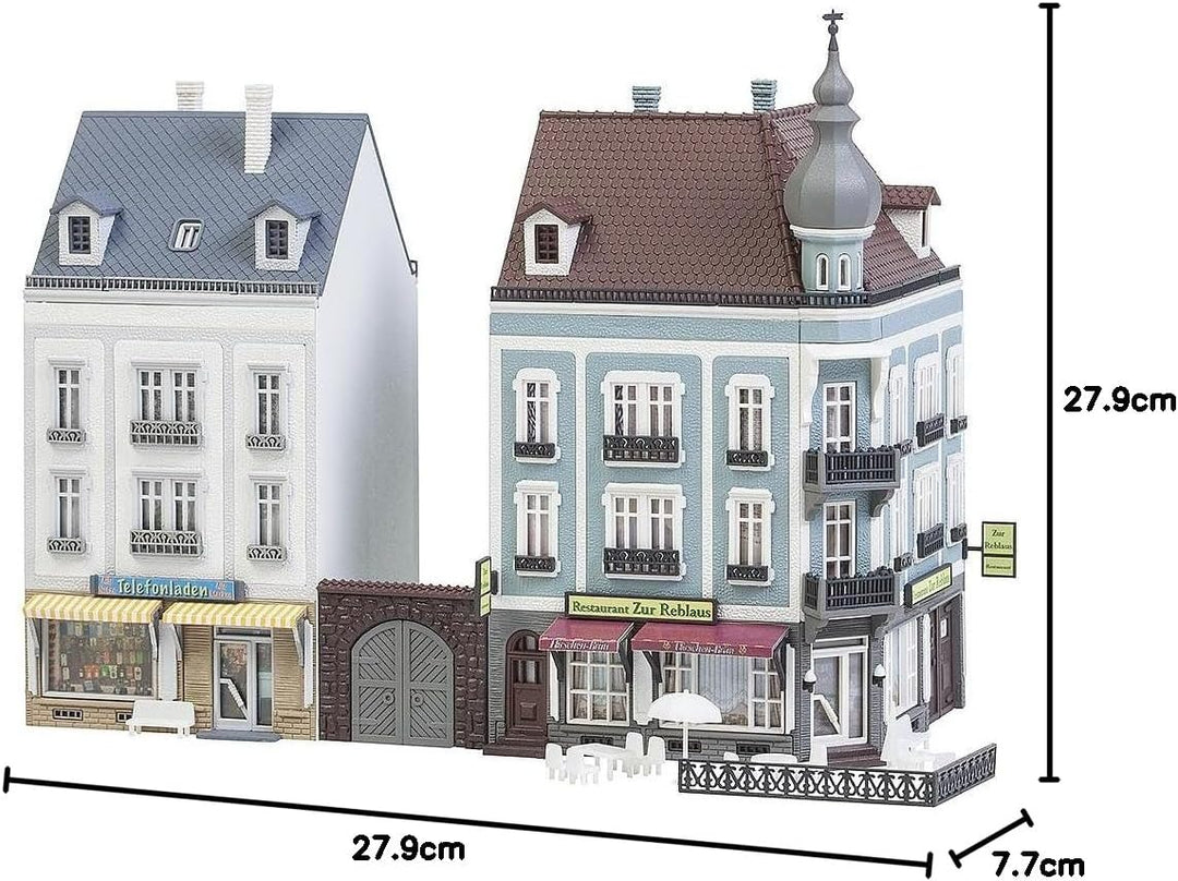 Faller FA 232387 - 2 Stadthäuser Beethovenstrasse, Zubehör für die Modelleisenbahn, Modellbau, 18.5
