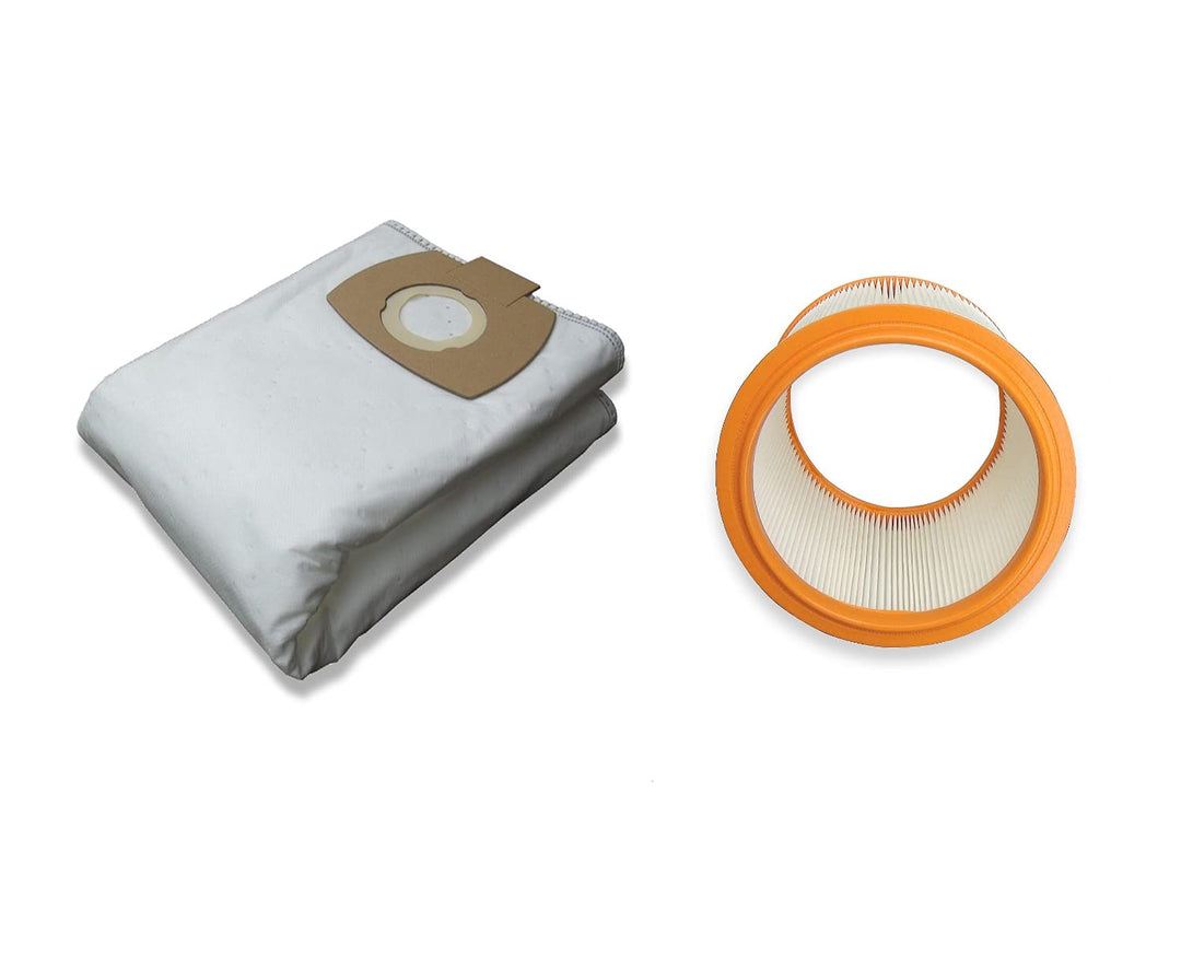 5 Staubsaugerbeutel Kallefornia K911 + 1 auswaschbarer Filter K704 für Makita VC2000L