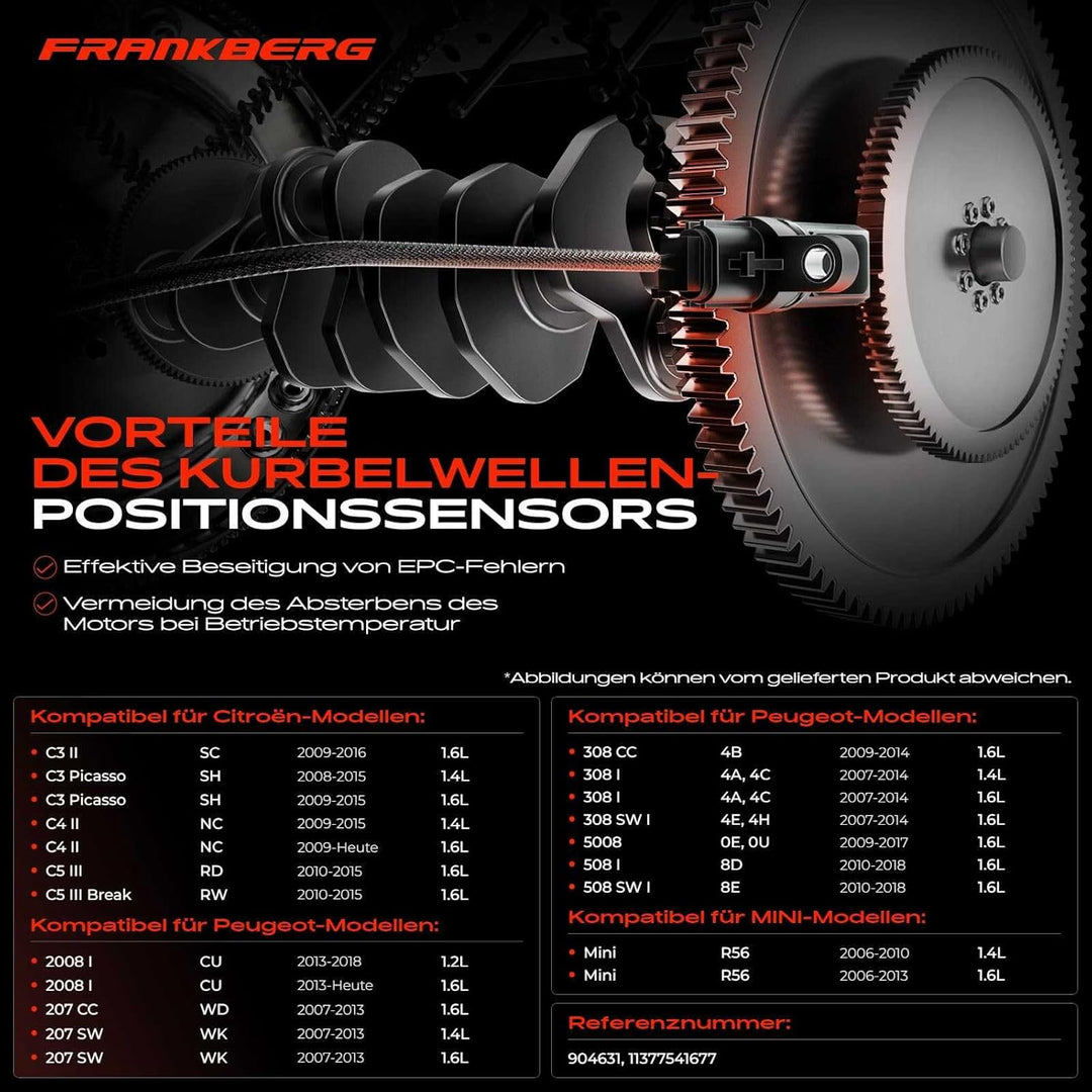 Frankberg Sensor Exzenterwelle variabler Ventilhub für C3 Picasso C3 II C4 II DS3 5008 508 308 RCZ B