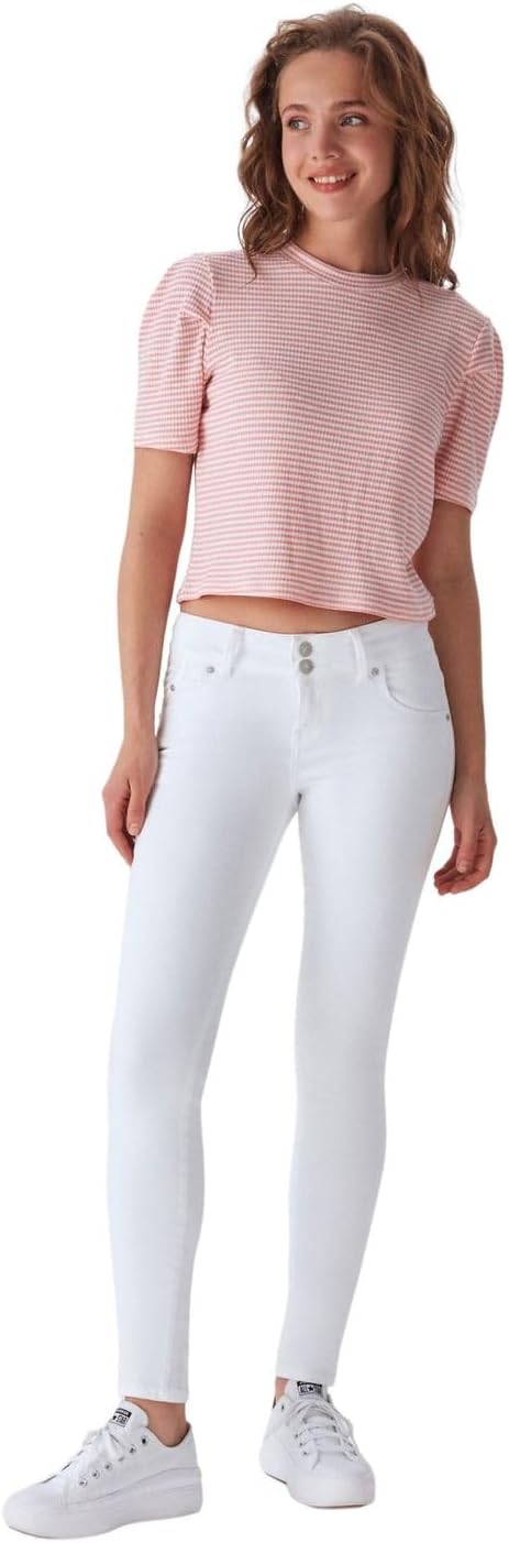 LTB Damen Jeans Molly M 24W / 30L White 100, 24W / 30L White 100
