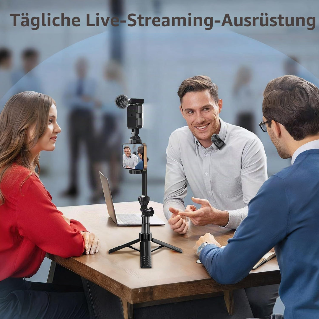 yAyusi Vlogging-Kit für iPhone/Android, YouTube-Starter-Kit, Beinhaltet Mini-Stativ, Telefonclip, Fü