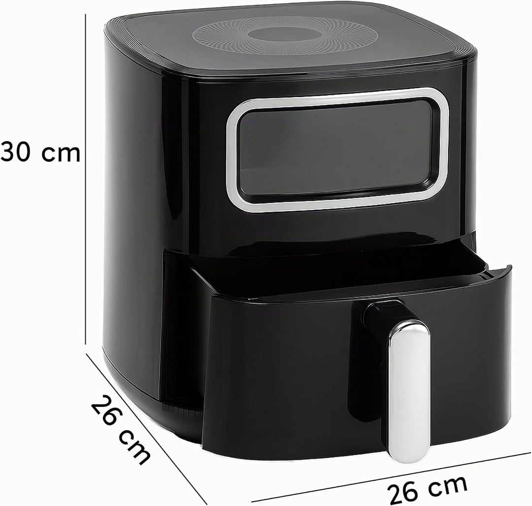Retoo Heissluftfritteuse 5L mit Touchscreen 1450W, 8-in-1 Airfryer, Spülmaschinenfeste Körbe, Fettar
