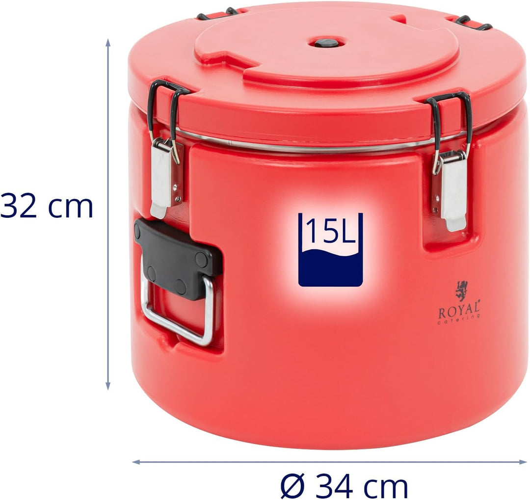 Royal Catering RC_TT_2 Isolierbehälter 15 L Warmhaltebehälter Isolierbehälter für Essen Wärmebehälte