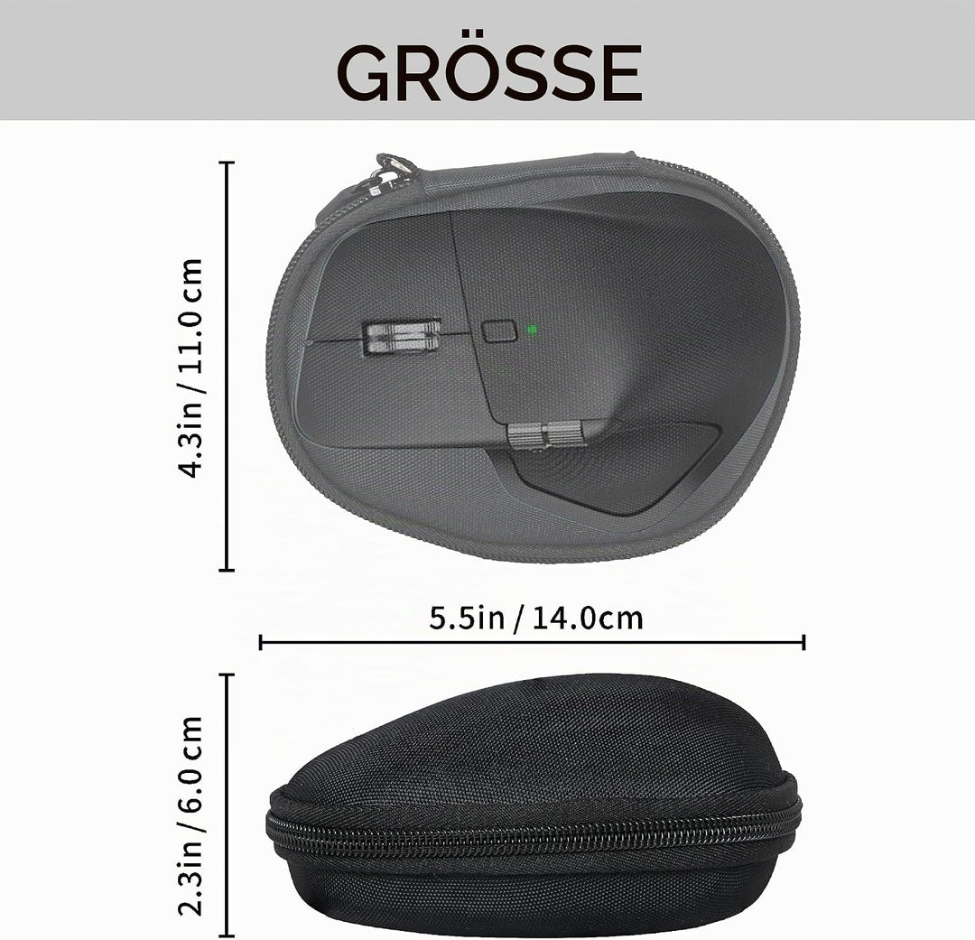 Tasche Hülle für Logitech MX Master 4/MX Master 3 Maus, Stossfest, Staubdicht, Wasserabweisend (Schw