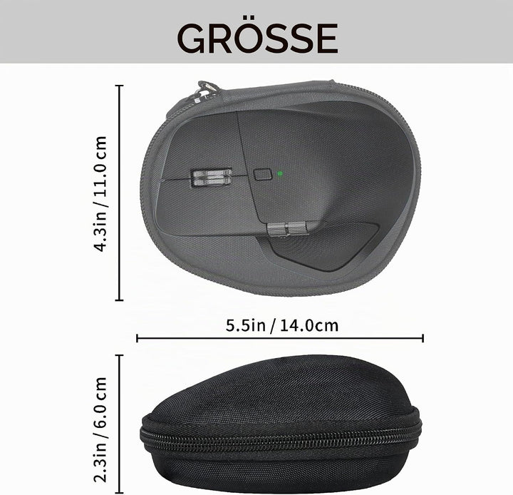 Tasche Hülle für Logitech MX Master 4/MX Master 3 Maus, Stossfest, Staubdicht, Wasserabweisend (Schw