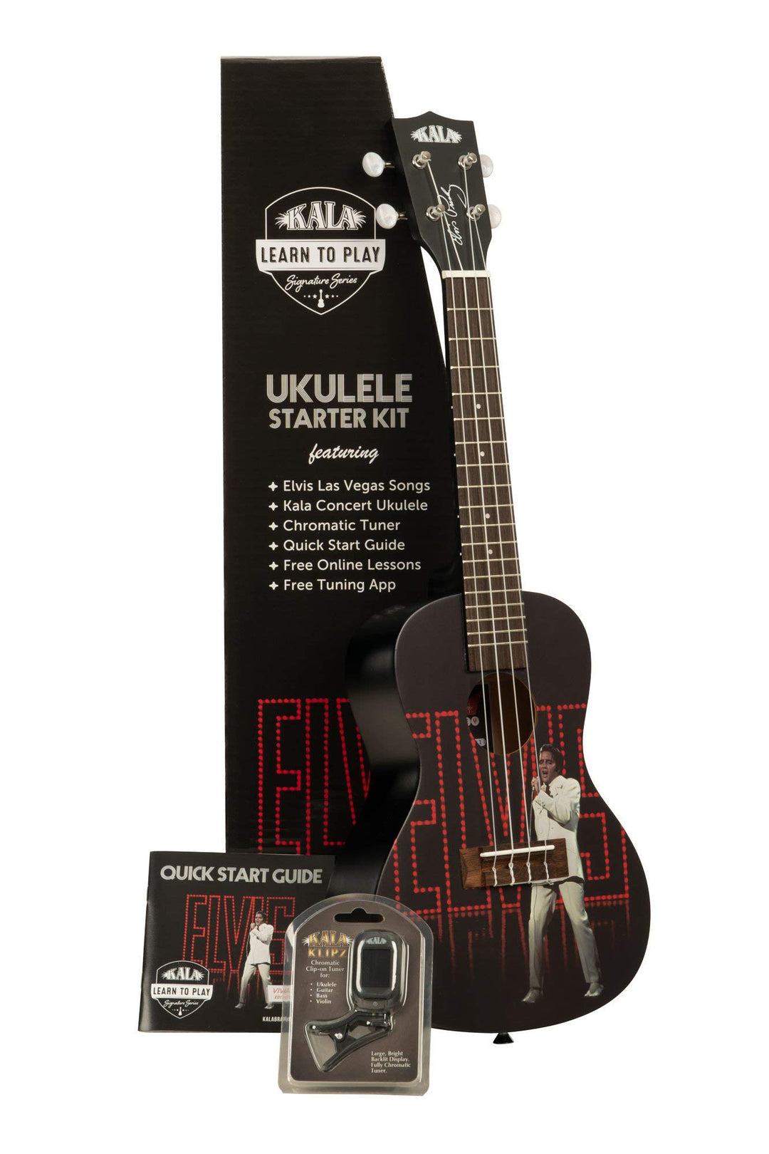 Kala Learn To Play - Anfängerset mit Ukulele Viva Las Vegas (KALA-LTP-C-ELV), 24.1 x 9.5 x 64.8 cm,