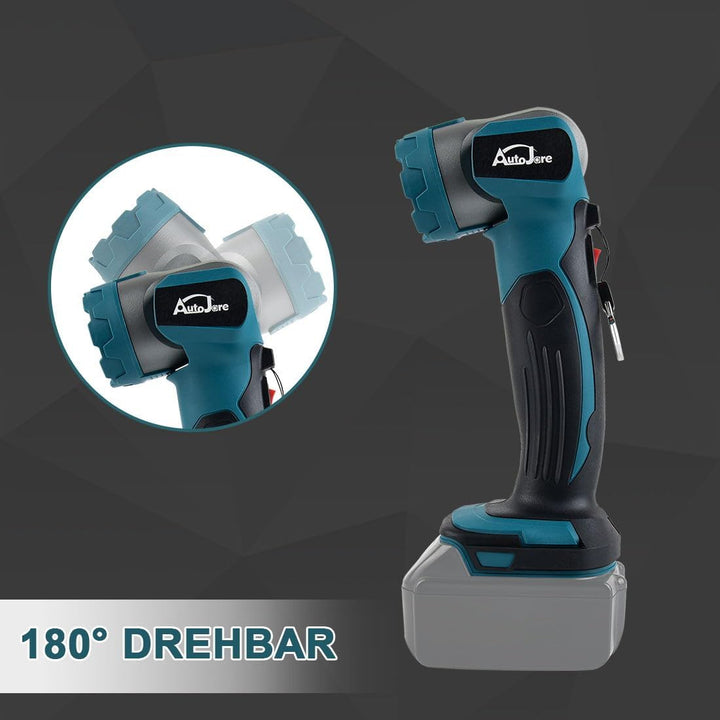 LED Taschenlampe für Makita 18V Batterie 30W Tragbarer Arbeitsleuchte 3000LM Akku-Lampe für Camping,