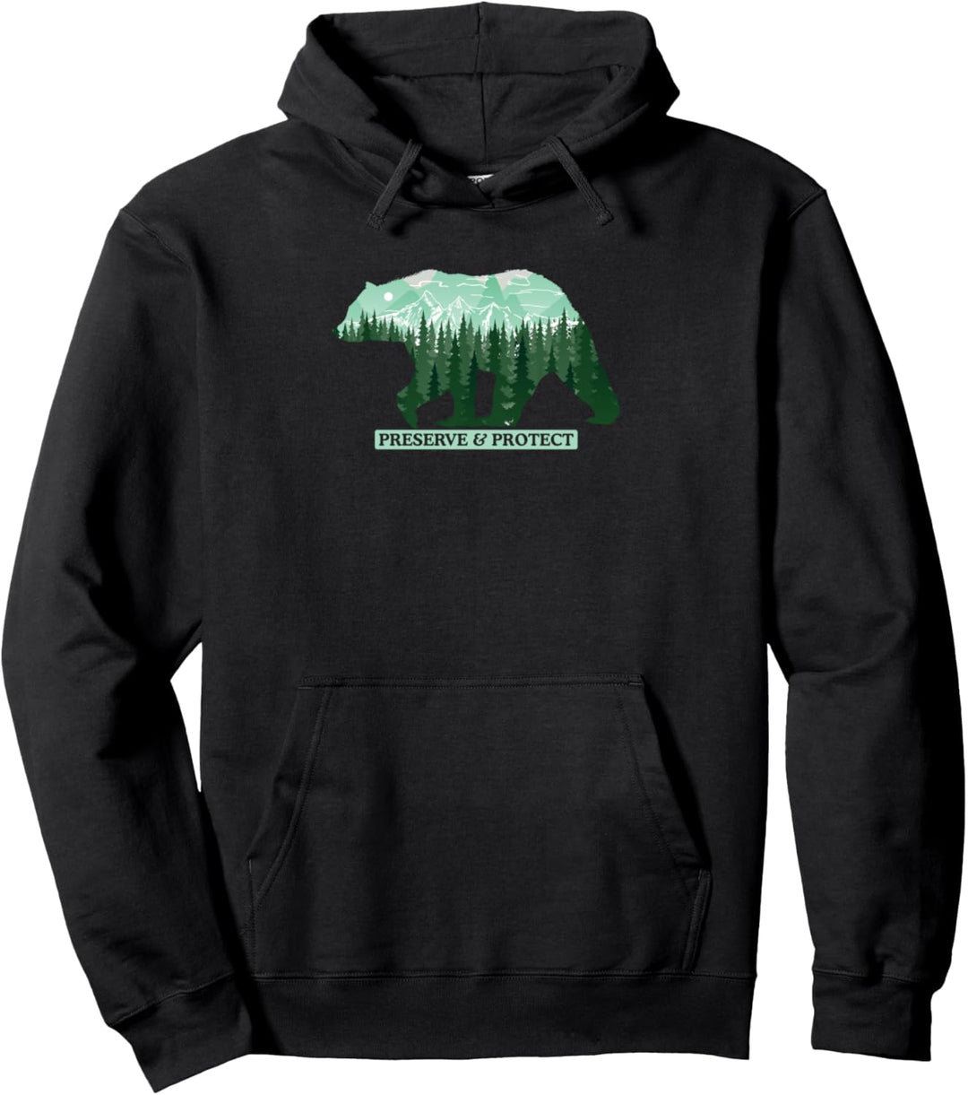Preserve & Protect Bear Frau Campervan Campingplatz geboren Pullover Hoodie