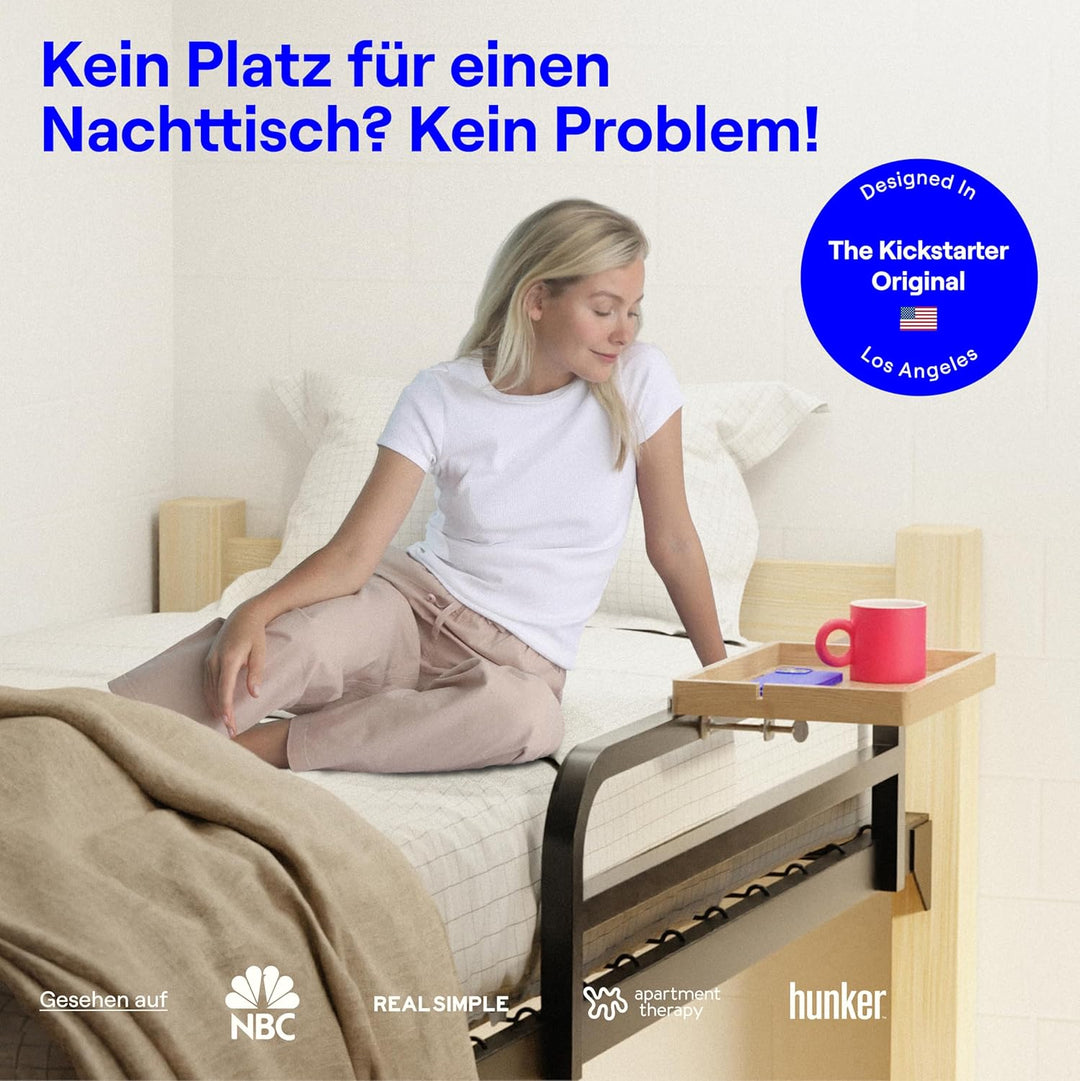 BedShelfie Bettseitiges Nachttischregal für Etagen- & oberes Bett, Studentenwohnheim Essentials, Hoc