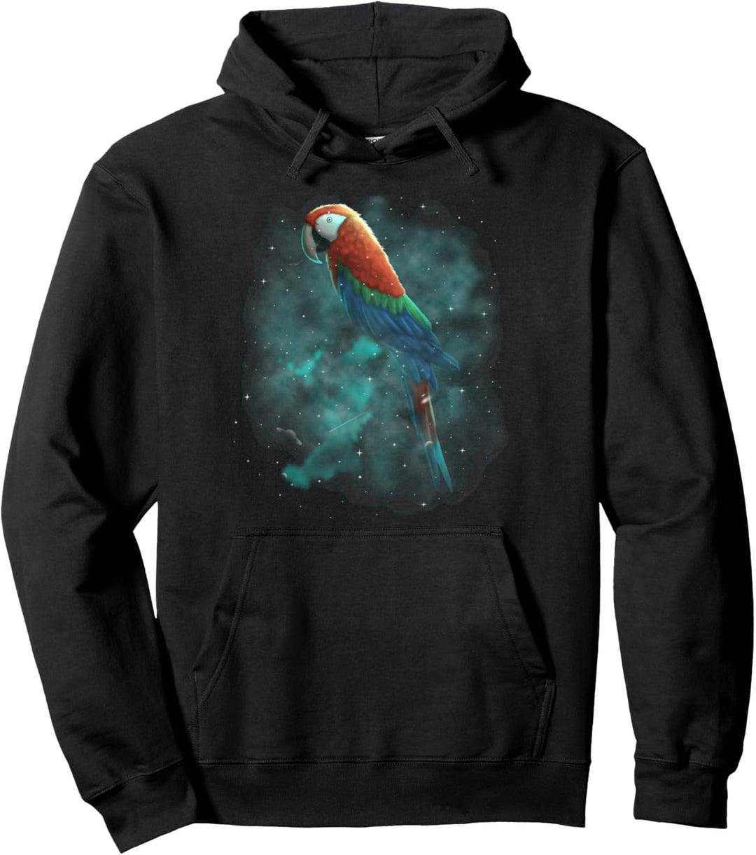 True Parrot Cosmic Galaxy Celestial Outer Space Astronomy Pullover Hoodie