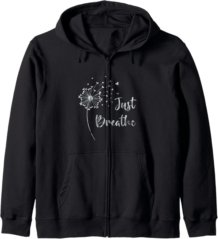 Just Breathe mit Löwenzahn-Design Kapuzenjacke