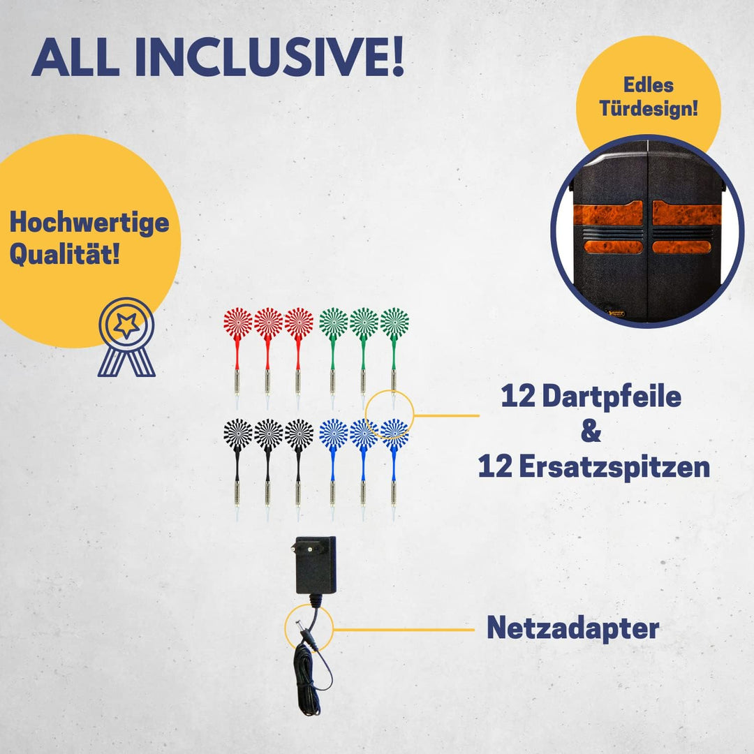 Best Sporting Dartscheibe elektronisch Oxford Evolution I Dartscheibe elektronisch mit LED-Anzeigen