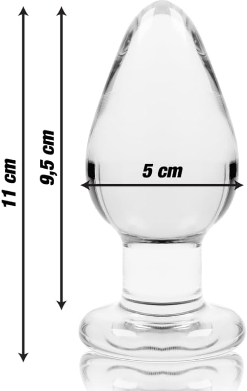 Model 3 ANAL Plug Borosilicate Glass 11 X 5 cm TRANSPARENT, 8435566042072