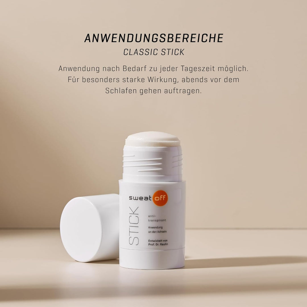 Sweat-Off Antitranspirant Stick 50ml gegen Schwitzen | Deo & Antitranspirant in einem | mit dezent-f