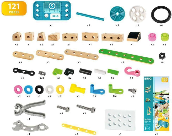 BRIO Builder 34591 Motor-Konstruktionsset 120 TLG. - Set mit Motor zum Konstruieren von Hubschrauber