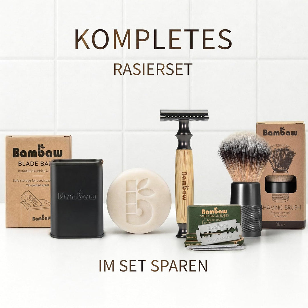 Rasierhobel Damen Und Herren | Safety Razor mit Bambusgriff | Nassrasierer Damen Und Herren | Rasier