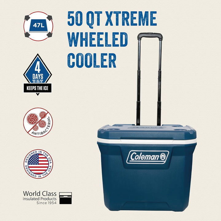 Coleman Xtreme Kühlbox, grosse Thermobox mit Fassungsvermögen, hochwertige PU-Vollschaumkernisolieru