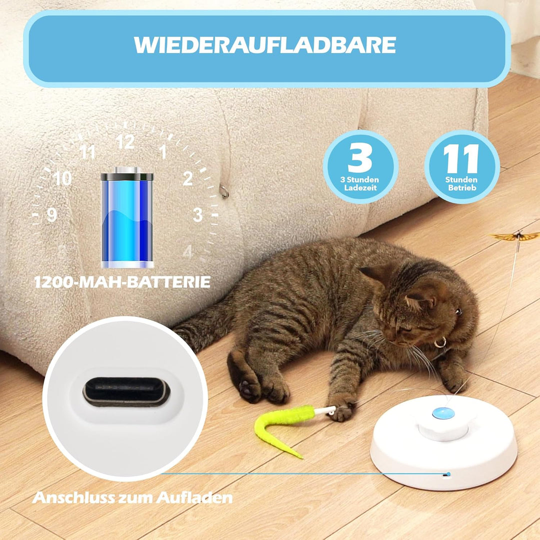 Pet Prime Automatisches Katzenspielzeug, Elektronisches Katzenspielzeug, Katze Schmetterling Spielze