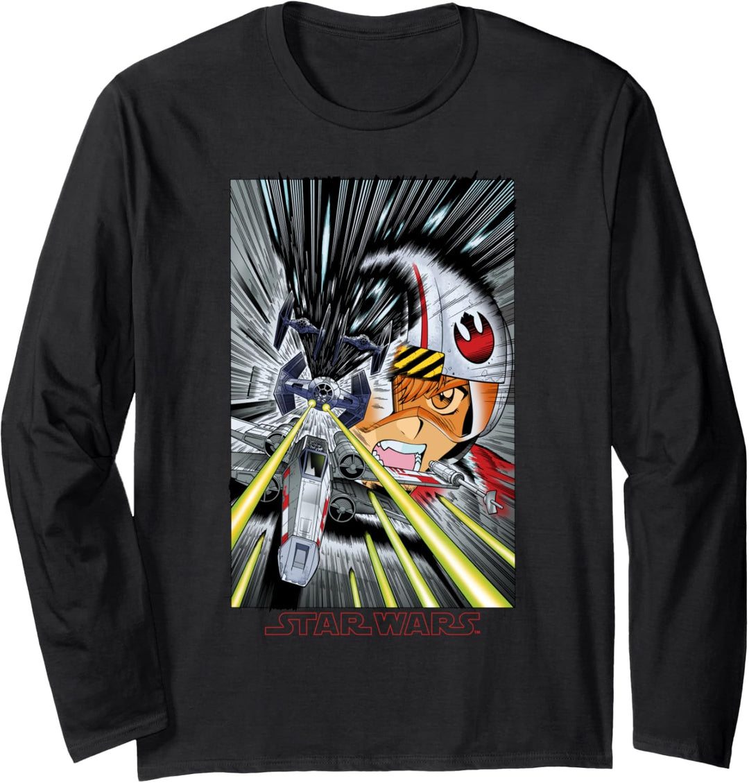Star Wars Starship Pilot Anime Art Langarmshirt