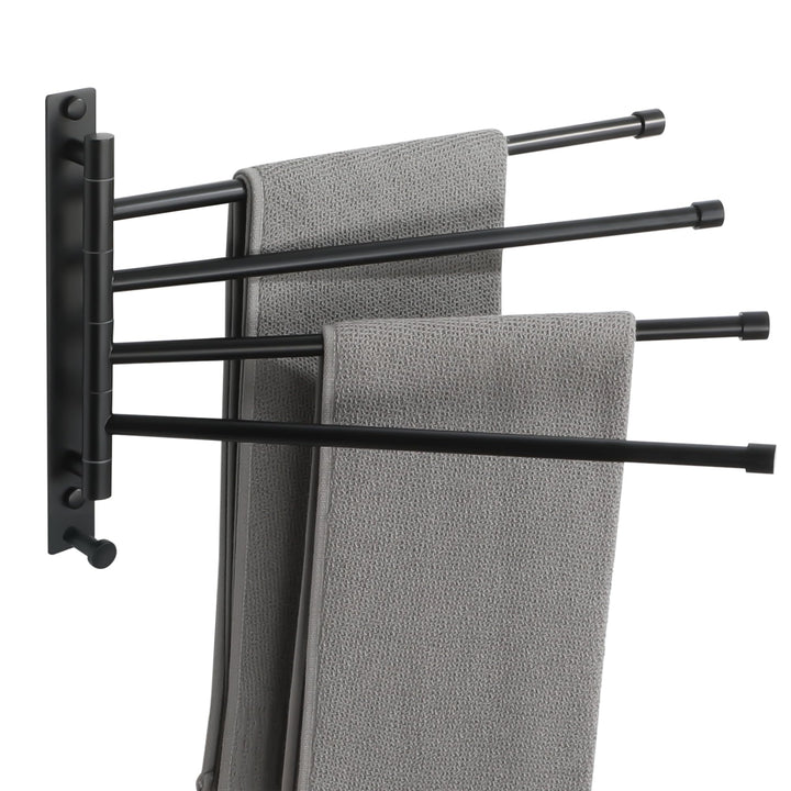 MOOCHE Handtuchhalter mit 4 Ausfahrbarer Arm 37.5cm, SUS304 Edelstahl Handtuchhalter mit 180° Schwen