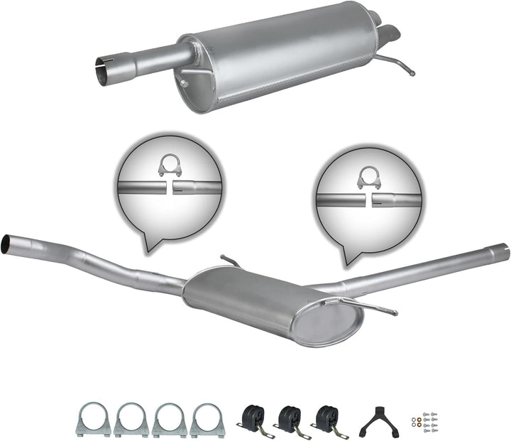 Ferroz Export Ersatz für Auspuffanlage VW PASSAT B5 FL 1.9 TDI 130PS 2.0 TDI Auspuff