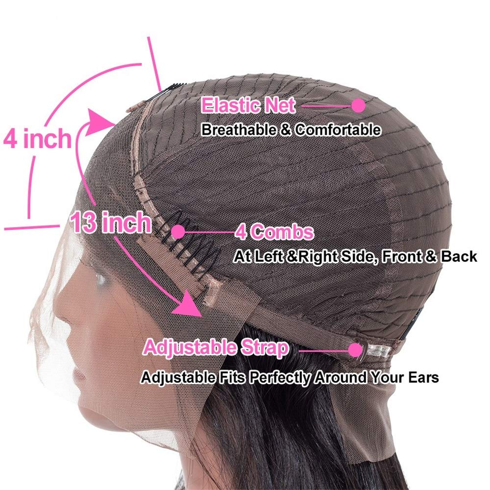 32 pouces 13X4 Transparent Lace Front Wig 180 Densité Msgem Brésilien Droite HD Dentelle Perruques p